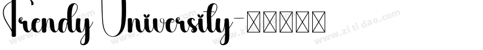 Trendy University字体转换